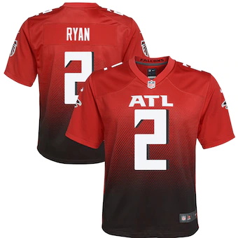 youth nike matt ryan red atlanta falcons 2nd alternate game